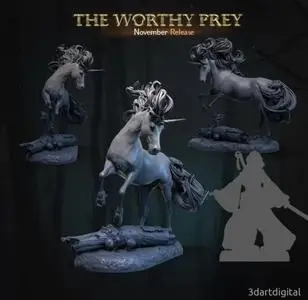 The Worthy Prey  White Unicorn  3D Print Model