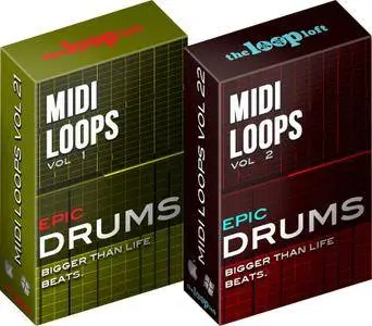 The Loop Loft Epic Drums Vol 1 - 2 MIDI Drum Loops MiDi