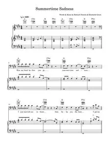 Summertime sadness - Lana Del Rey (Piano-Vocal-Guitar (Piano Accompaniment))