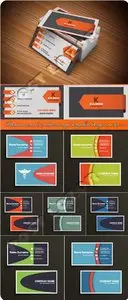 Business cards modern style template design vector 11