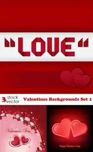 Vectors - Valentines Backgrounds Set 1