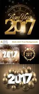 Vectors - Dark 2017 Year Backgrounds Set