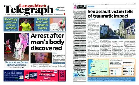 Lancashire Telegraph (Burnley, Pendle, Rossendale) – November 29, 2021