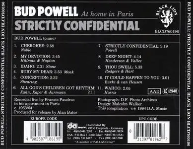 Bud Powell - Strictly Confidential (1963) {Black Lion BLCD760196 rel 1994}