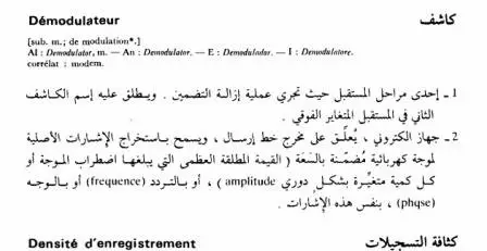 Dictionnaire de l'informatique en arabe