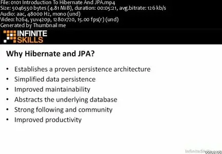Hibernate and Java Persistence API (JPA) Fundamentals Training Video