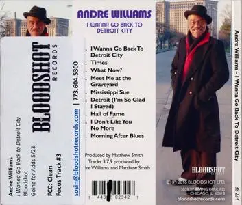 Andre Williams - I Wanna Go Back To Detroit City (2016) {Bloodshot BS234}