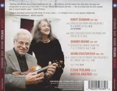 Martha Argerich & Itzhak Perlman - Schumann, Bach & Brahms (2016) {Warner Classics 0190295937898}