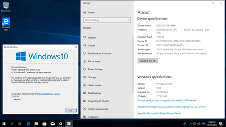 Windows 10 version 1809 Build 17763.1518 Business / Consumer Editions