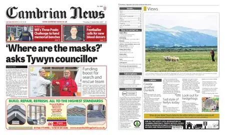 Cambrian News Meirionnydd – 03 September 2021