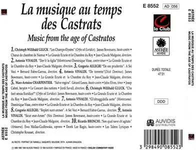 La musique au temps des Castrats: Allegri, Broschi, Charpentier, Gluck, Vivaldi (1995)