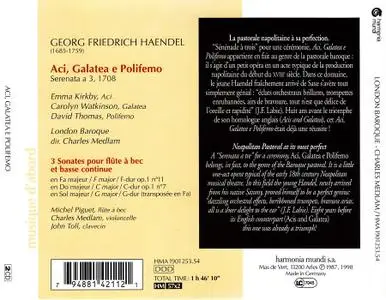 Charles Medlam, London Baroque - Handel: Aci, Galatea e Polifemo, 3 Sonates pour flute a bec et basse continue (1998)