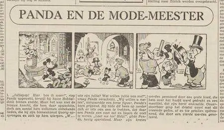 Kranten Strips 00 Panda V042 Panda En De Modemeester Haarlems Dagblad 1955