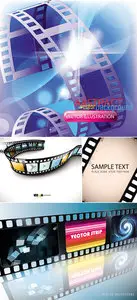 Filmstrip Backgrounds Vector