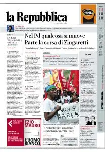 la Repubblica - 14 Ottobre 2018