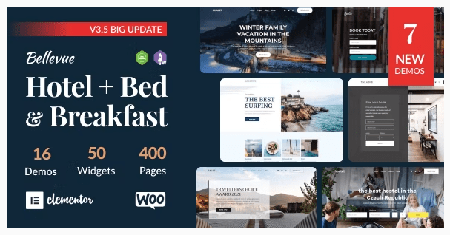 ThemeForest - Bellevue v4.0 - Hotel + Bed and Breakfast Booking Calendar Theme