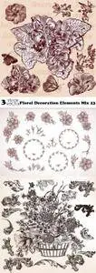 Vectors - Floral Decoration Elements Mix 23