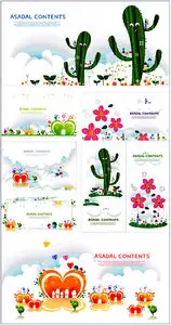 Stock Vectors - City and garden