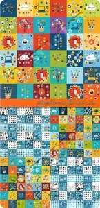Stylish icons in flat vector set 39