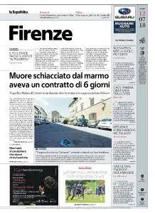 la Repubblica Firenze - 12 Luglio 2018