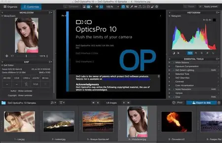 DxO Optics Pro 10.5.0 build 154 Elite Multilingual Mac OS X