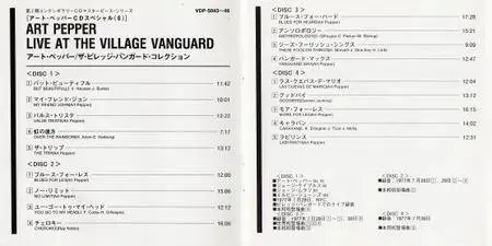 Art Pepper - Live At The Village Vanguard (1977) {4CD Set Contemporary-Victor Japan, VDP-5043~6, Early Press rel 1987}