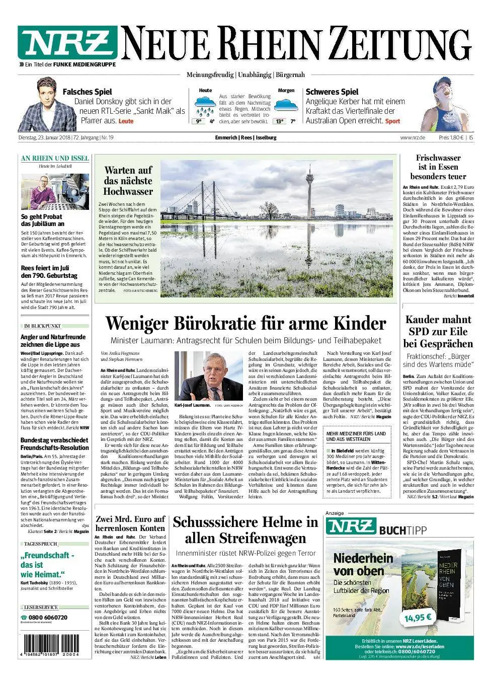 NRZ Neue Rhein Zeitung Emmerich/Issel - 23. Januar 2018