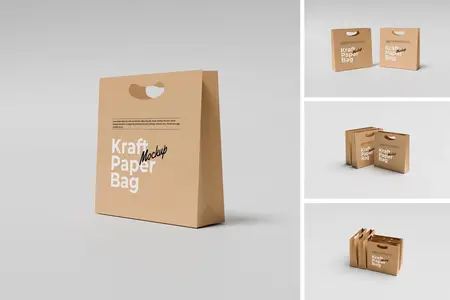 EE - Kraft Paper Bag Mockup RKABYGW