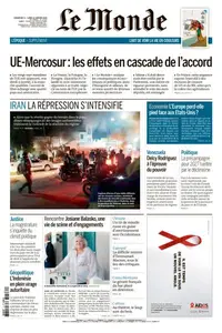 Le Monde du Dimanche 11 et Lundi 12 Janvier 2026