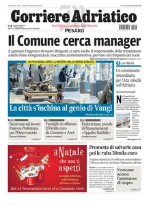 Corriere Adriatico Pesaro - 14 Dicembre 2024