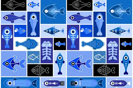 EE - Fish (set of vector design elements) FMSZJDJ