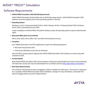 AVEVA PRO/II Simulation 2025.0