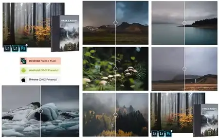 Dark & Moody - Mobile & Desktop Lightroom Presets Pack