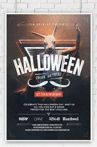 GraphicRiver Hipster Halloween Flyer Template
