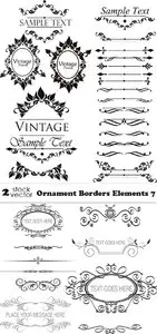 Vectors - Ornament Borders Elements 7