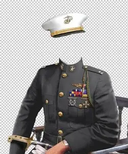 Template for Photoshop - Captain United States Marine Corps
