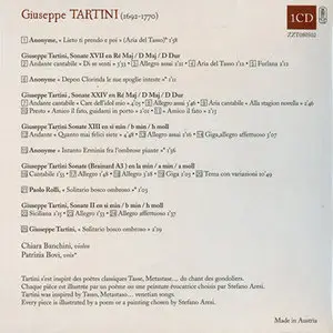Giuseppe Tartini - Chiara Banchini, Patrizia Bovi - Sonate a violino solo, Aria del Tasso (2008) [REPOST]