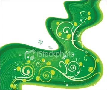 Vector flowing flower pattern 2