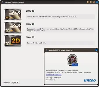ImTOO 3D Movie Converter 1.1.0.20130411