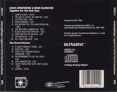 Louis Armstrong & Duke Ellington - Recording Together For The First Time / The Great Reunion ... (1988) [MFSL, UDCD 514]