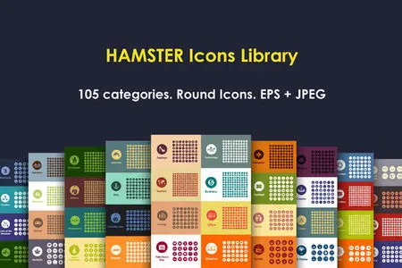 CreativeMarket - HAMSTER Round Icons Library