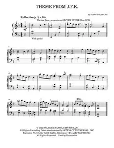 Theme From J.F.K. - John Williams, Lincoln Movie (Easy Piano)