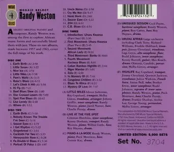 Randy Weston - Mosaic Select 4 (2003) {3CD Set, Mosaic MS-004 rec 1957-1963}