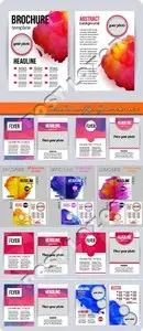 Brochure and flyer layout vector set 35