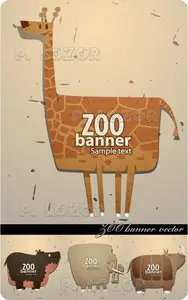 ZOO banner vector