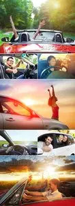 Stock Photo - People Driving the Car