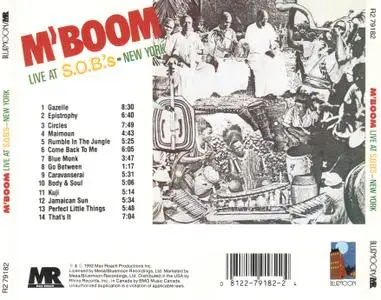 M'Boom - Live at S.O.B.'s - New York (1992) {Bluemoon Recordings R2 79182}