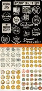 Commercial labels and badges vector 8