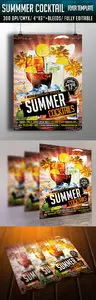 GraphicRiver - Summer Cocktail Flyer Template
