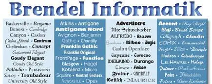 Brendel Informatik TrueType Fonts